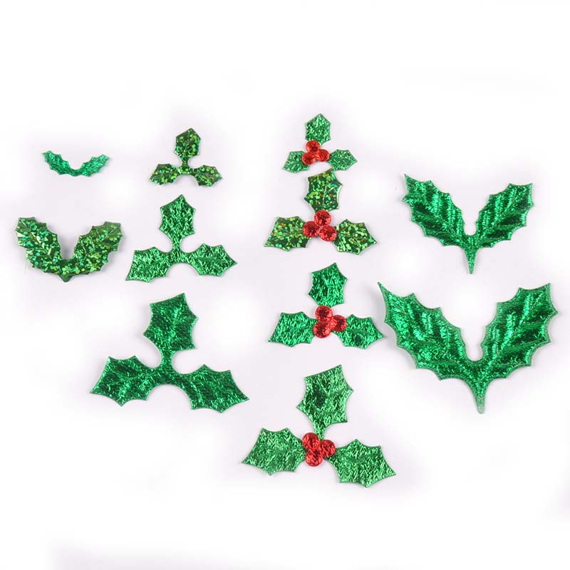 Art Craft Tree - 100Pcs 25-60mm Christmas Tree Leaves Sticker