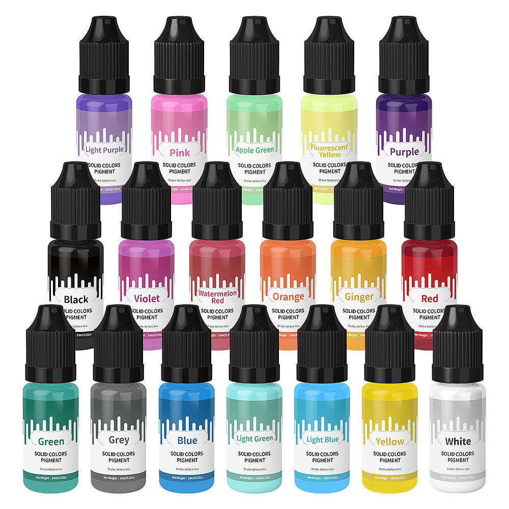 Resin Pigment Powder - 18Colors 10ml Macaron Solid Pastel Color