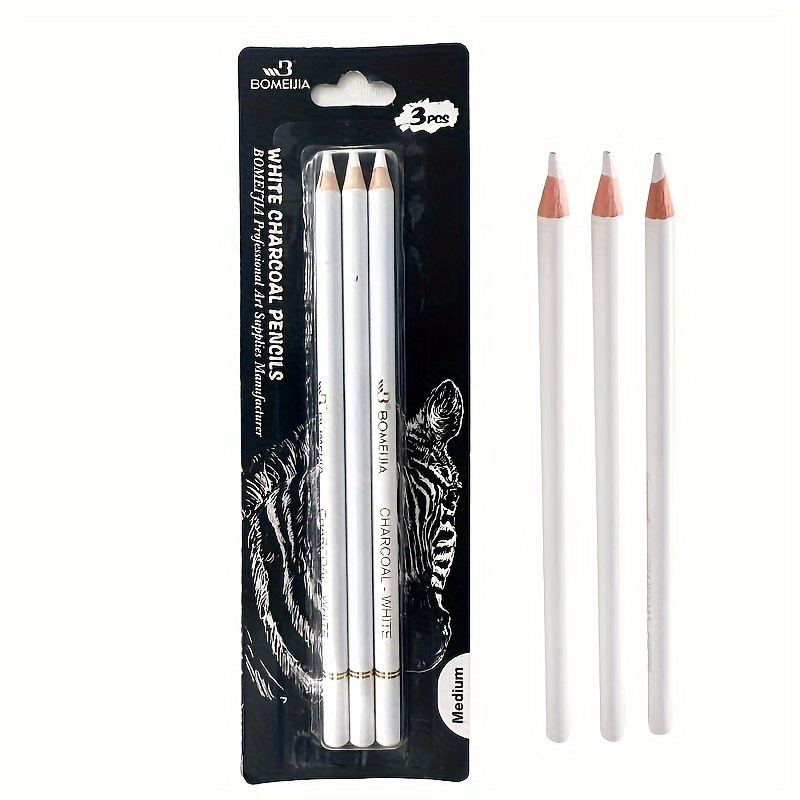 Sketching Charcoal Set - 3/6pcsPiece White Charcoal Pencil Set For