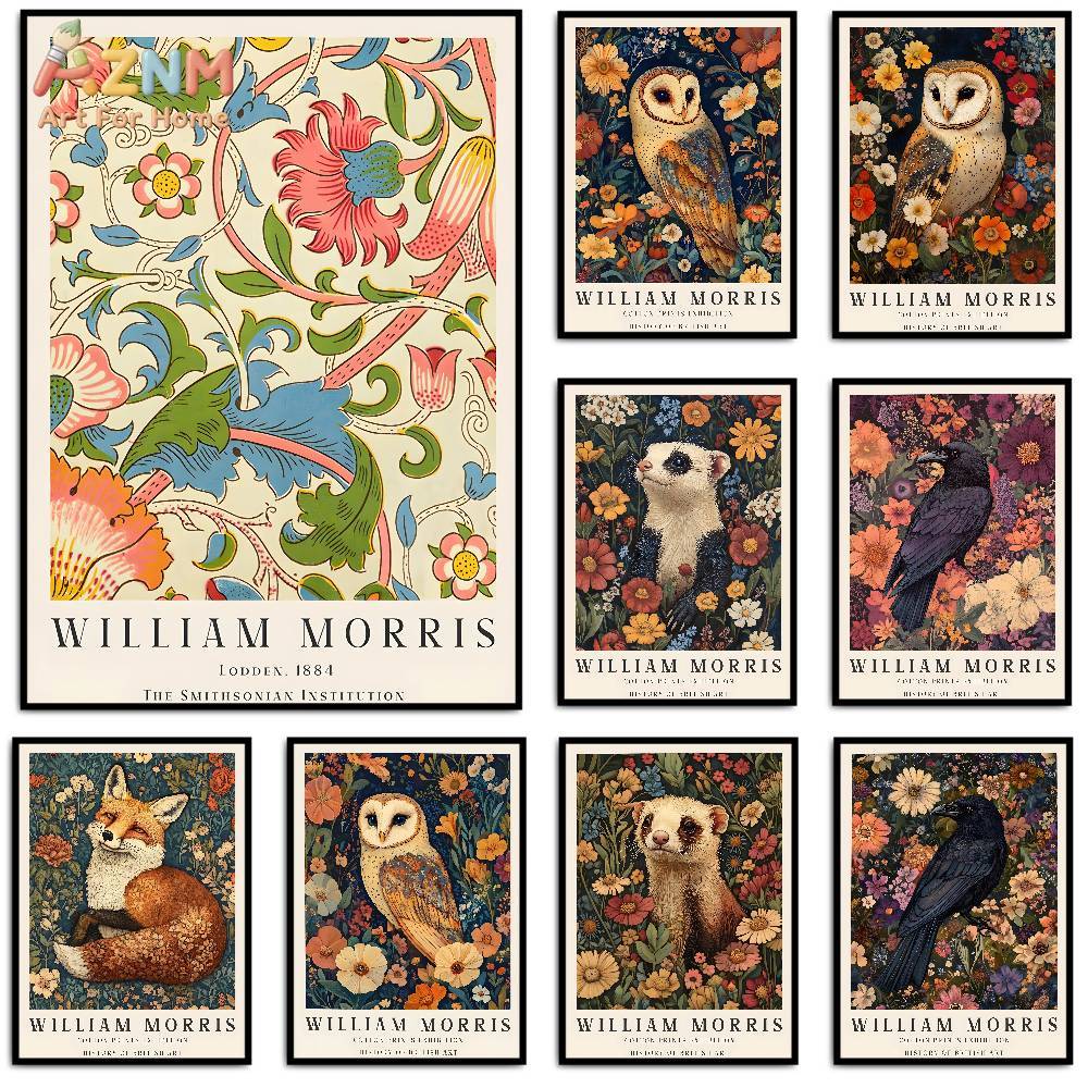 Art Craft William Morris - AZNM William Morris Vintage Floral Animal