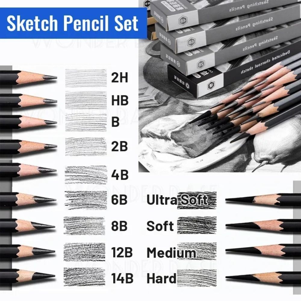 Professional Graphite Mixed Sk - огляд і ціна Sketching Charcoal Set