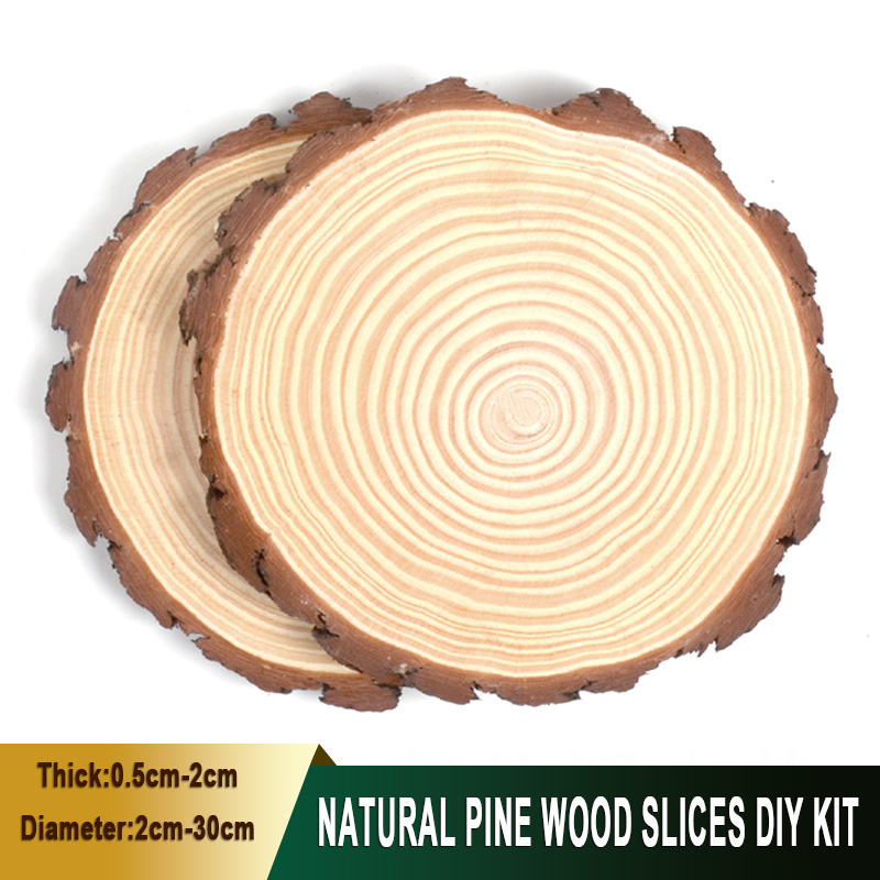 1-30Pcs Natural Pine Wood Slic - огляд і ціна Art Craft Tree