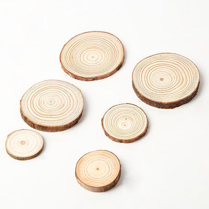 1-30Pcs Natural Pine Wood Slic - огляд і ціна Art Craft Tree