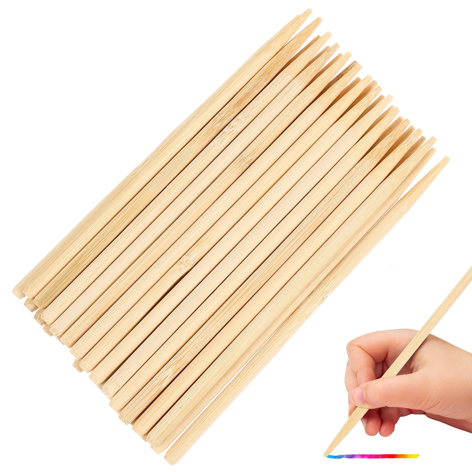 30pcs Scratch Bamboo Pens Wax  - огляд і ціна Art Craft Stick