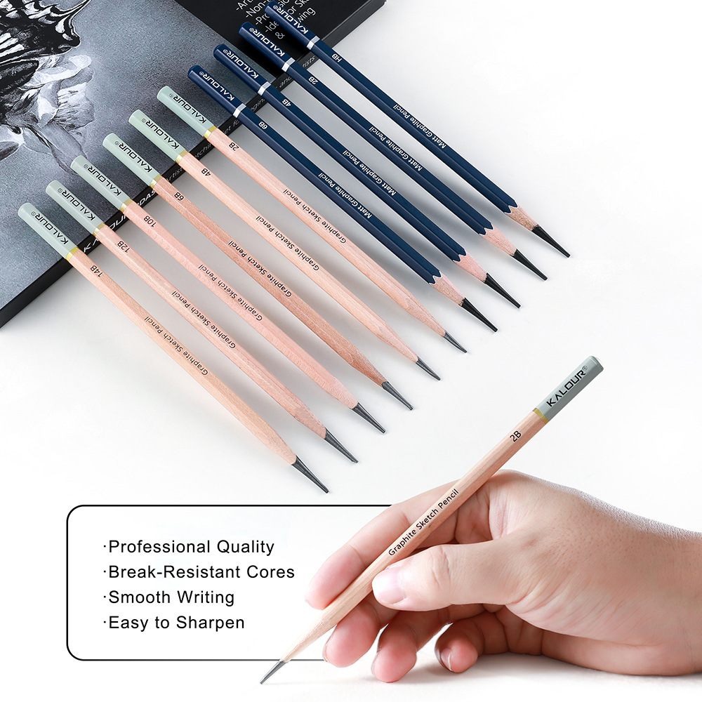 KALOUR 25/22pcs Sketching Penc - огляд і ціна Sketching Charcoal Set