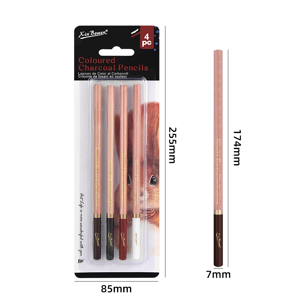 4Pcs Professional Sketch Charc - огляд і ціна Sketching Charcoal Set