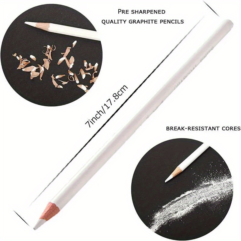 3/6pcsPiece White Charcoal Pen - огляд і ціна Sketching Charcoal Set