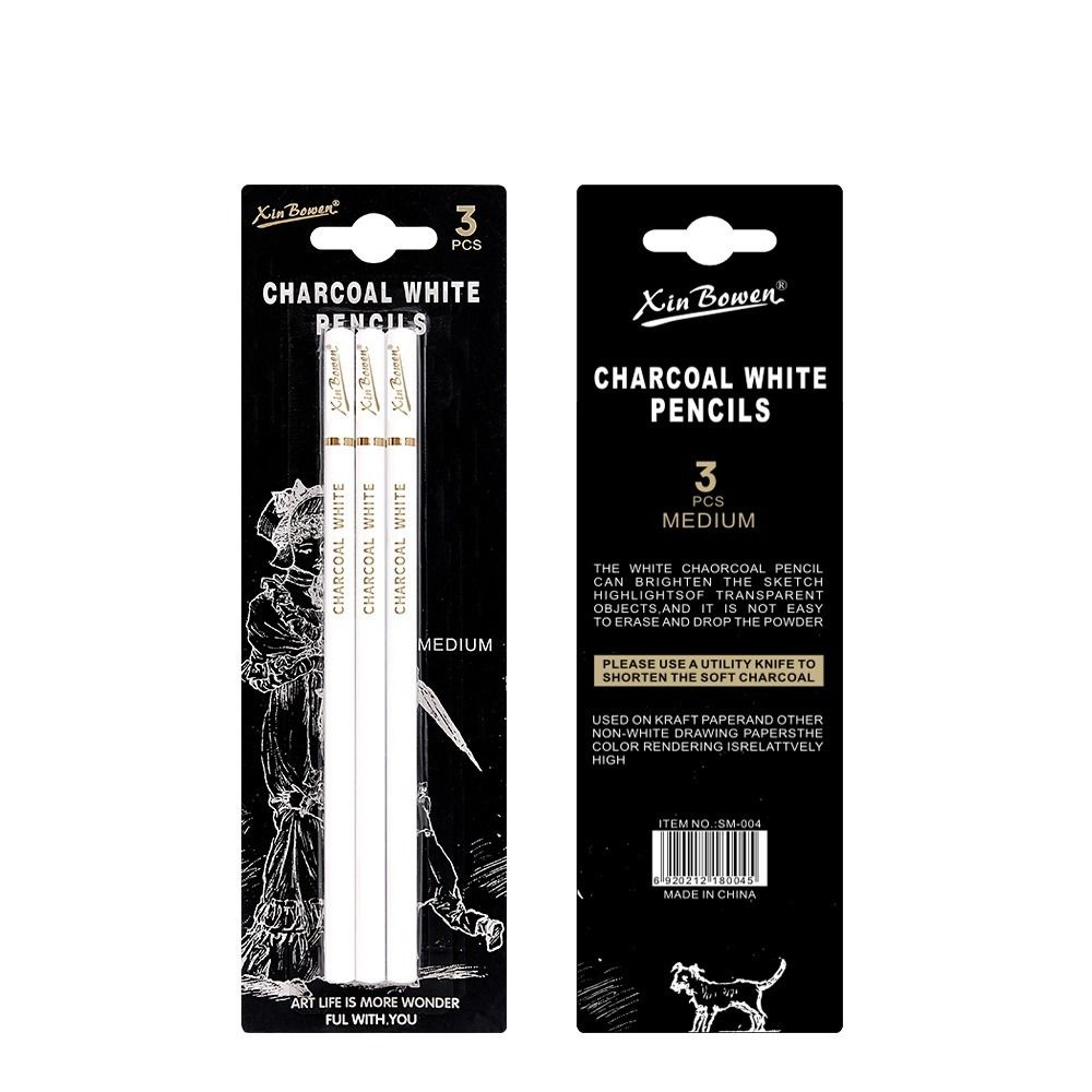 3Pcs Soft/Medium/Hard Charcoal - огляд і ціна Sketching Charcoal Set