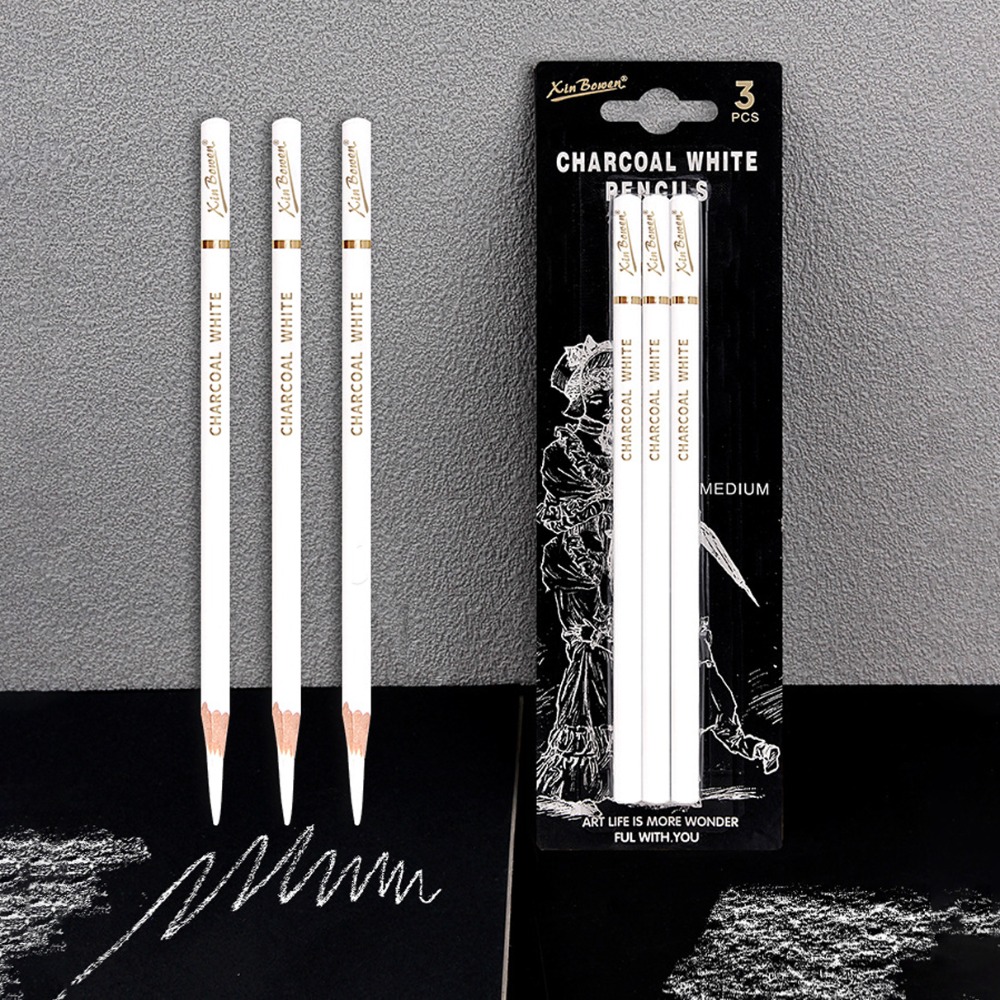 3Pcs Soft/Medium/Hard Charcoal - огляд і ціна Sketching Charcoal Set