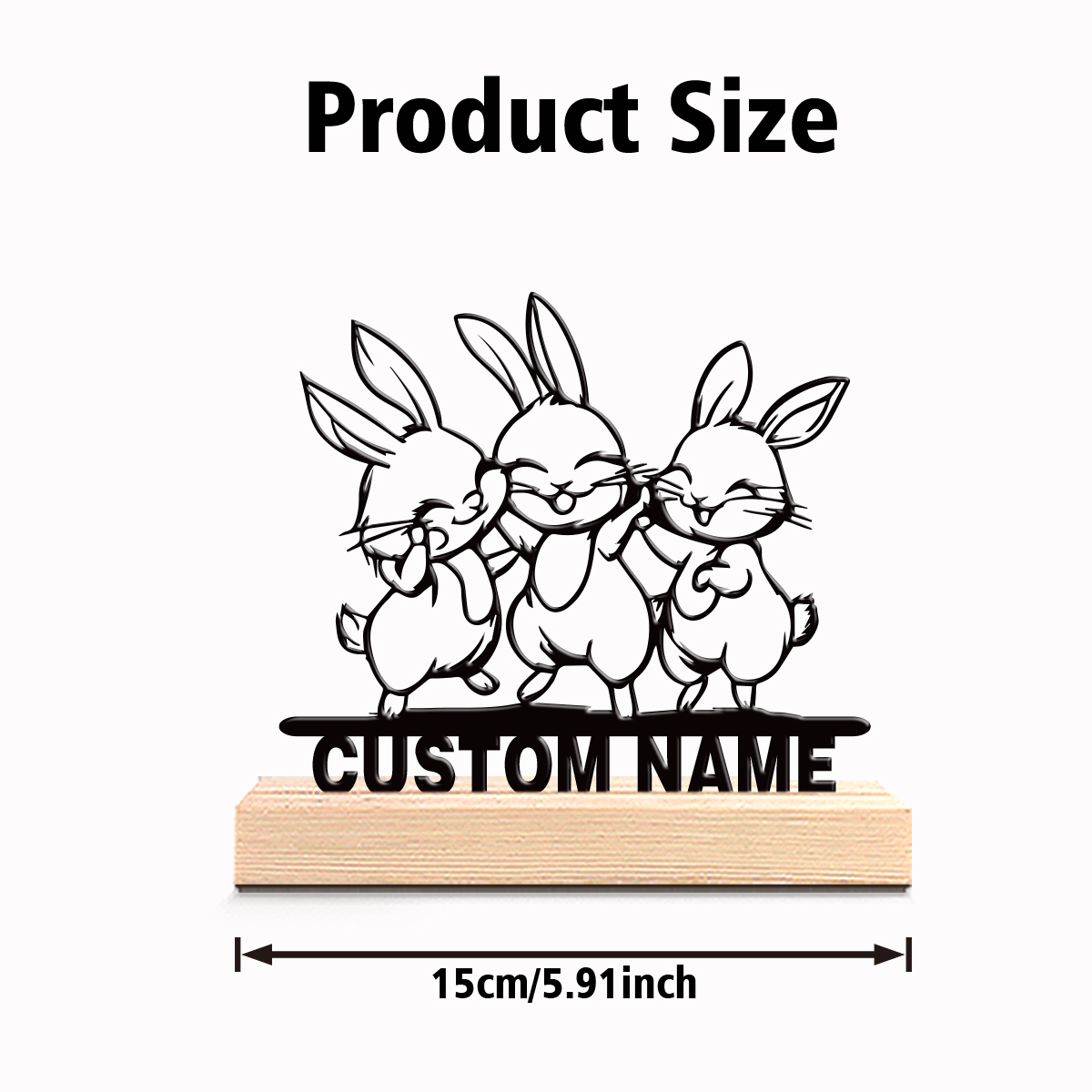 1pc Modern Rabbit Customized T - огляд і ціна Art Craft Rabbit