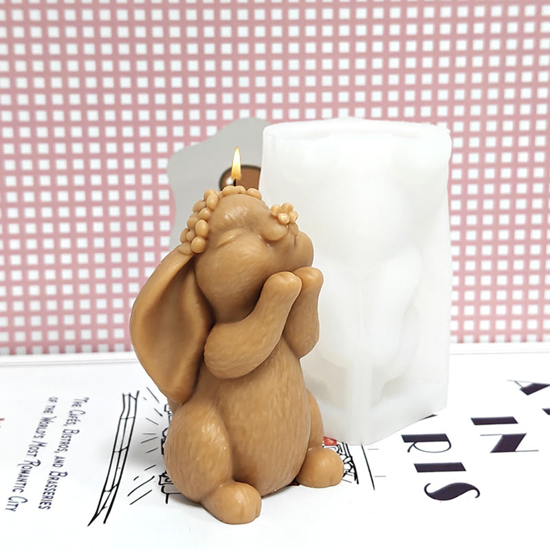 Prayer Rabbit Candle Mold Sili - огляд і ціна Art Craft Rabbit