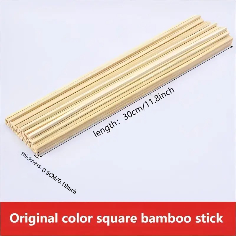 30pcs/50pcs 0.5×0.5×30CM Natur - огляд і ціна Art Craft Stick