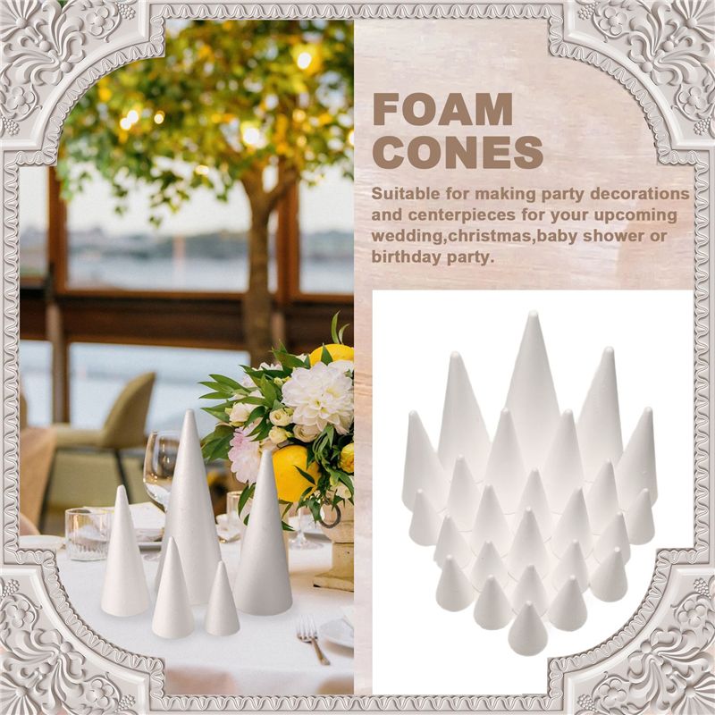 24Pack Foam Tree Cones For Art - огляд і ціна Art Craft Tree