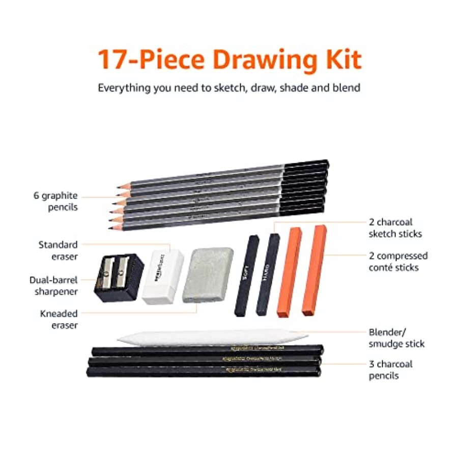 Sketching and Drawing Art Penc - огляд і ціна Sketching Charcoal Set