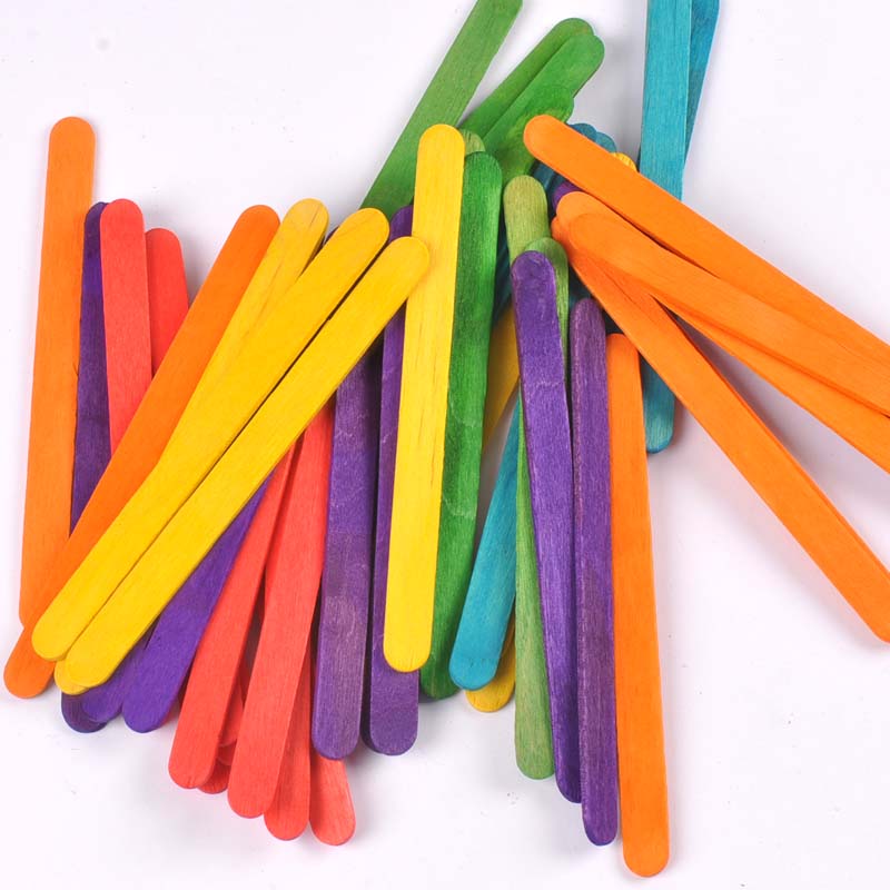 50Pcs/Lot Natural Wood & Color - огляд і ціна Art Craft Stick